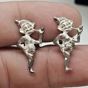 Sterling Silver Monkey Cufflinks
